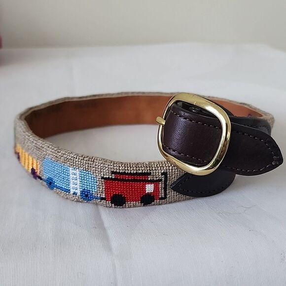 Theodore Bradshaw Trains Engine Woven Embroidered Little Boy Childs Belt - Picture 1 of 12